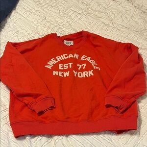 American Eagle Outfitters Bold Red Crewneck Sweatshirt